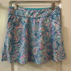NWT Lilly Pulitzer Darlene Skort Zanzibar Blue Fish Kiss